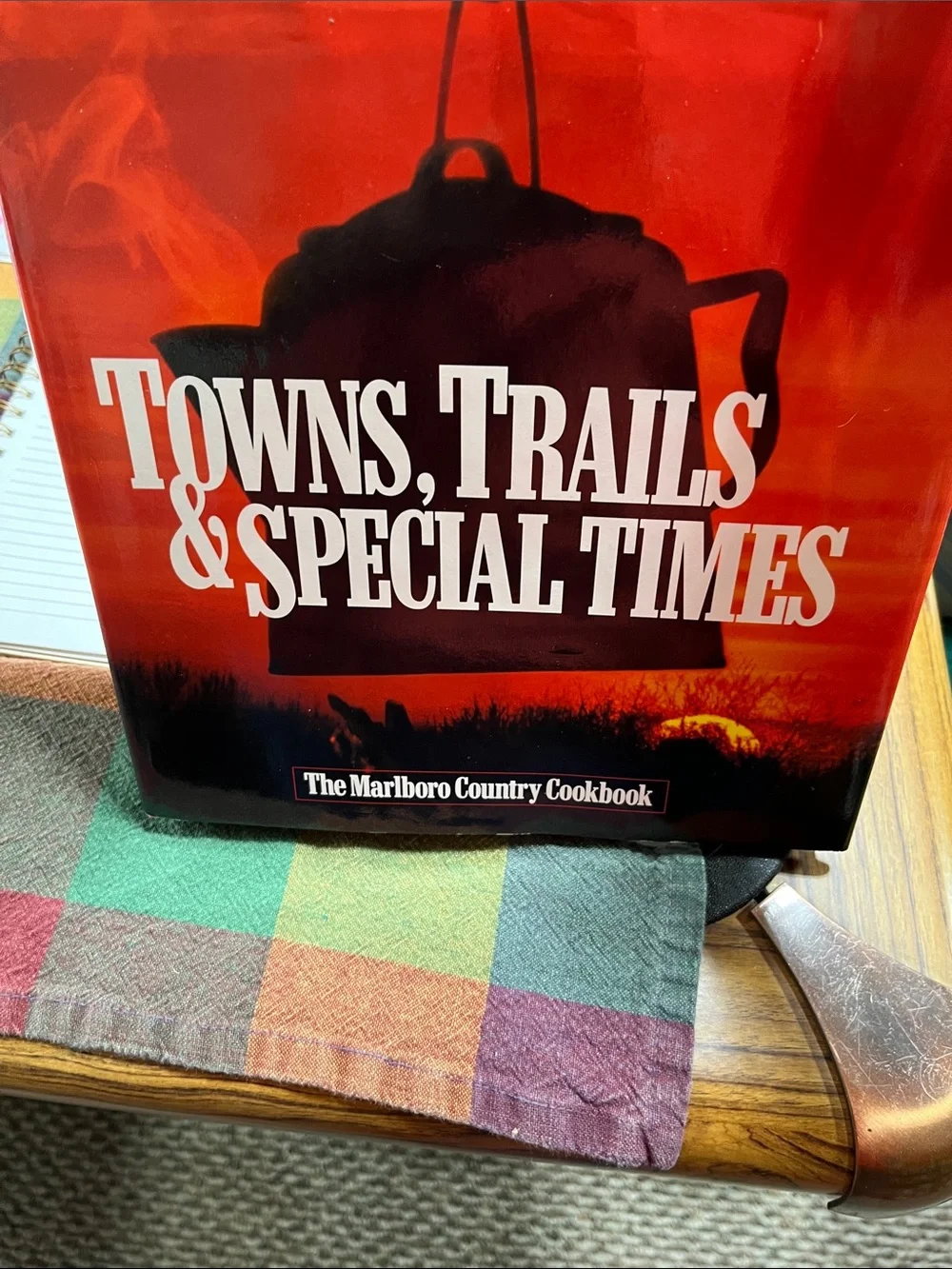 Marlboro Red and Black Cookbook Cover — Towns, Trails & Special Times
